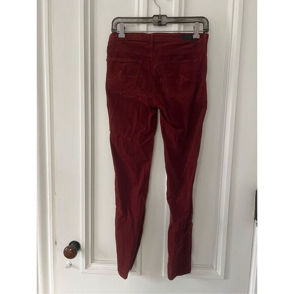 AG dark red legging ankle super skinny corduroy pants 27R - Picture 2 of 4